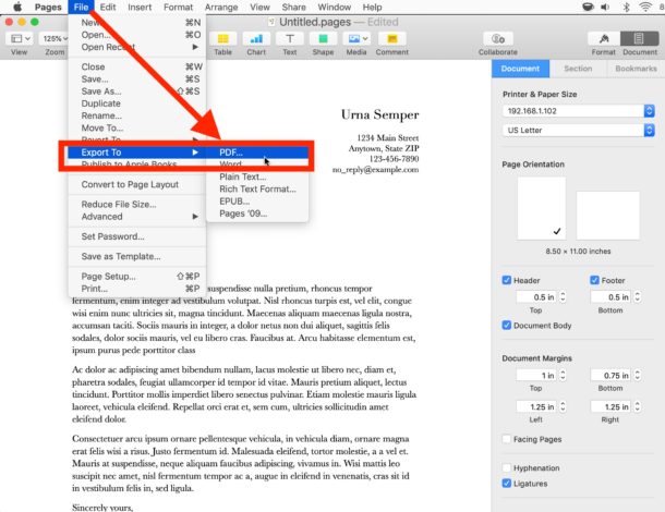 how to convert pdf to pages document